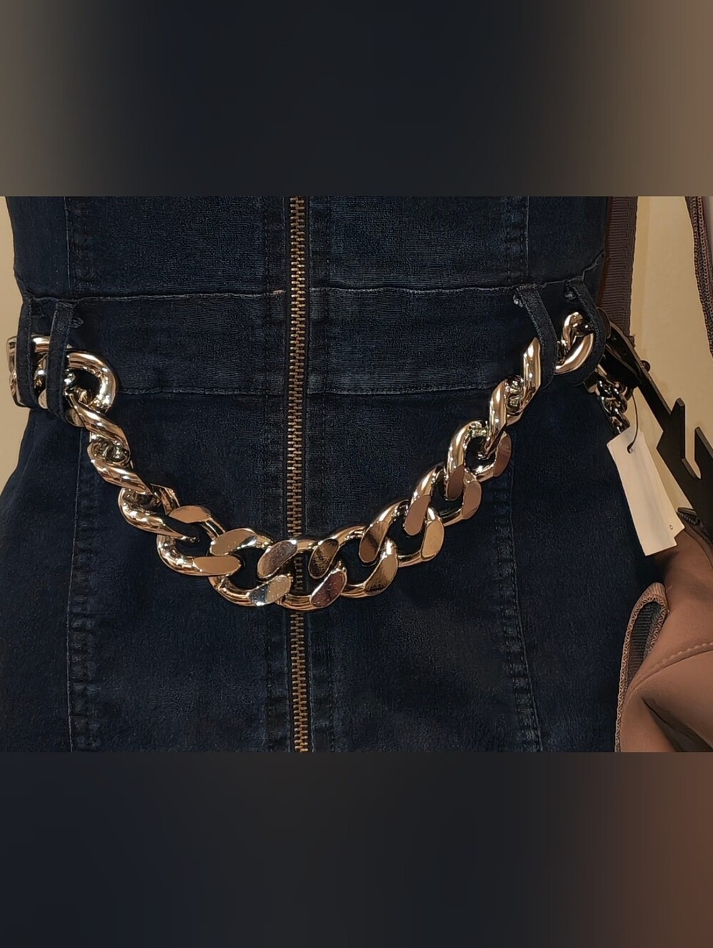 Express Silver Chain Belt